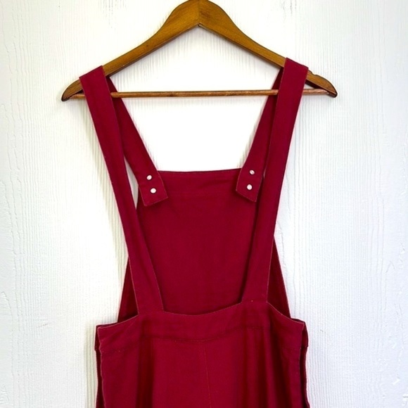 Forever 21 - Burgundy Cotton Adjustable Straps Overalls Size Small - Picture 11 of 13